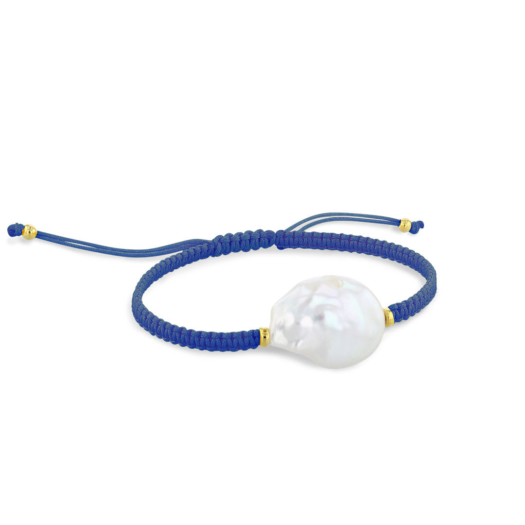 Barock Perlenarmband blau - Calissi