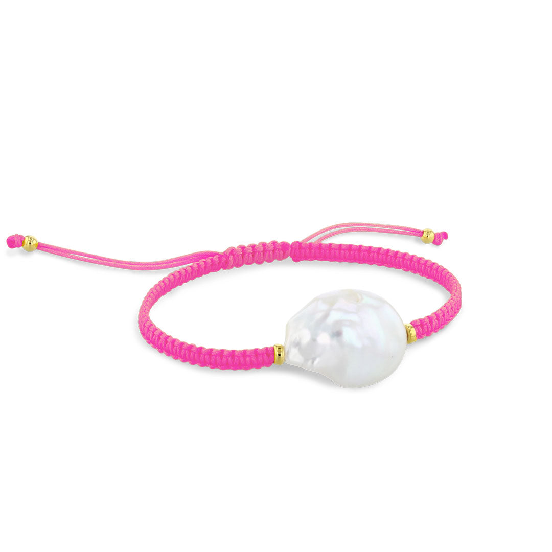 Barock Perlenarmband pink - Calissi