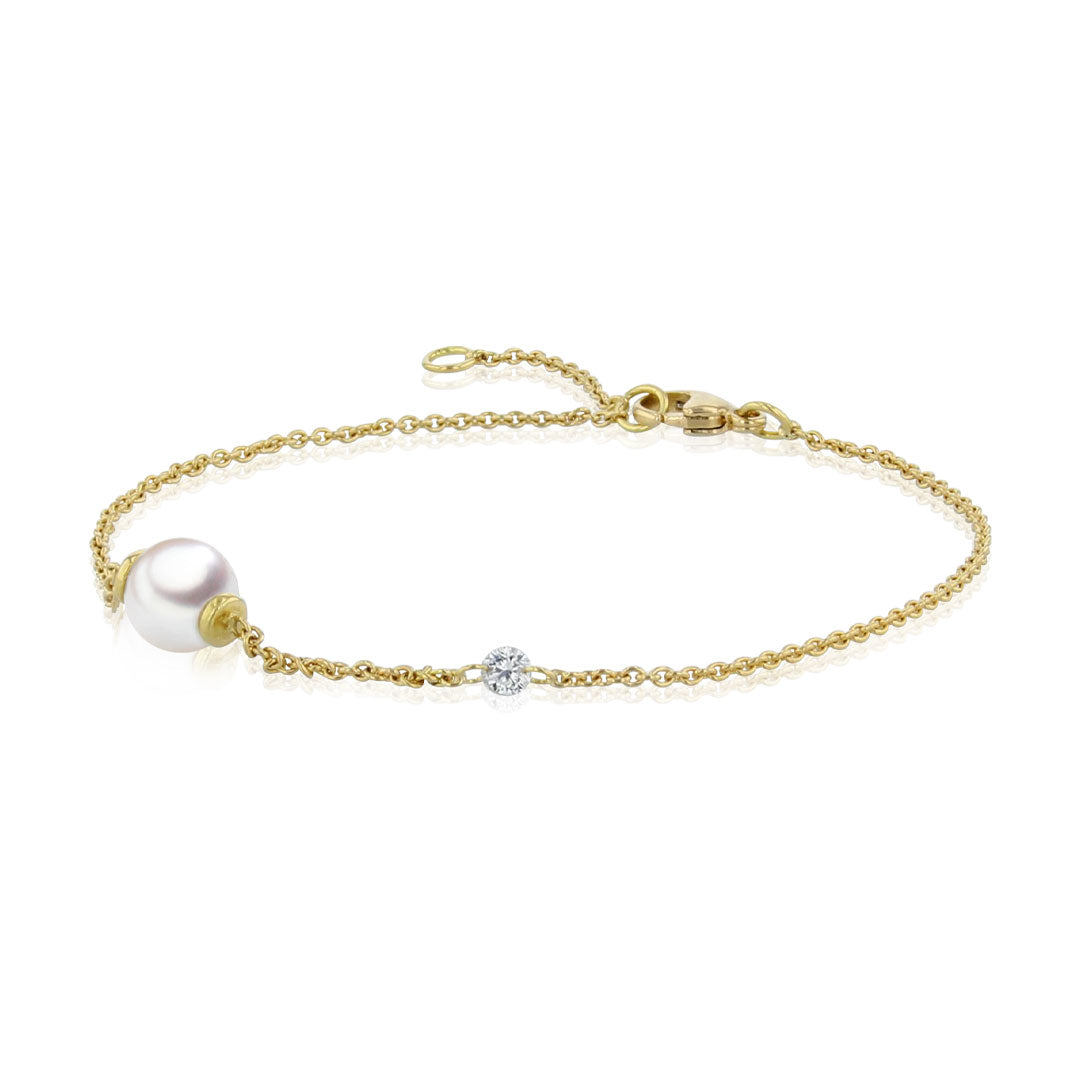 Armband mit Akoya Perle und Brillant - Calissi